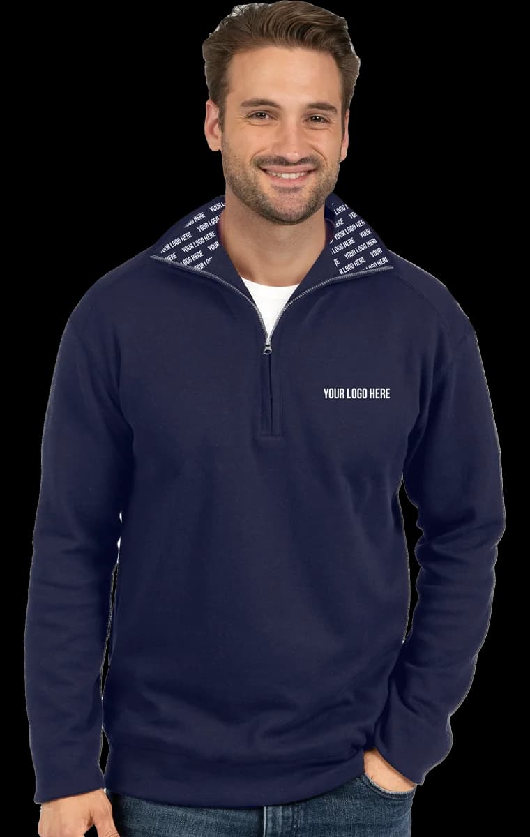 Blue Generation Adult Your Logo Here Westport 1/4 Zip Pullover