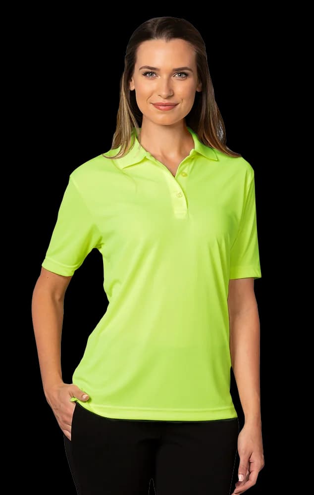 Blue Generation Ladies' Hi-Visibility Short-Sleeve Wicking Pique Polo
