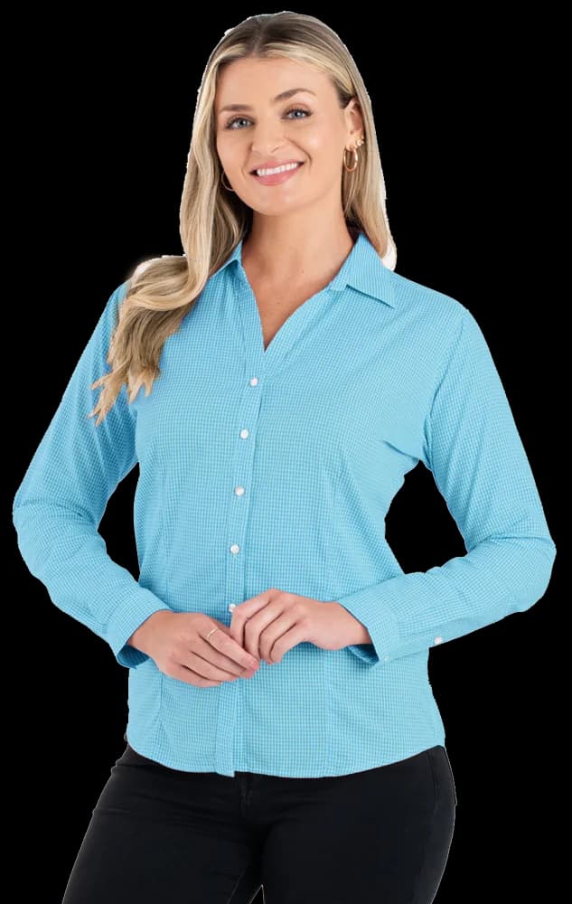 Blue Generation Ladies' L/S Gingham