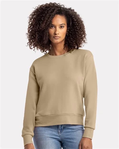 Next Level Women's Laguna Sueded Crewneck Sweatshirt