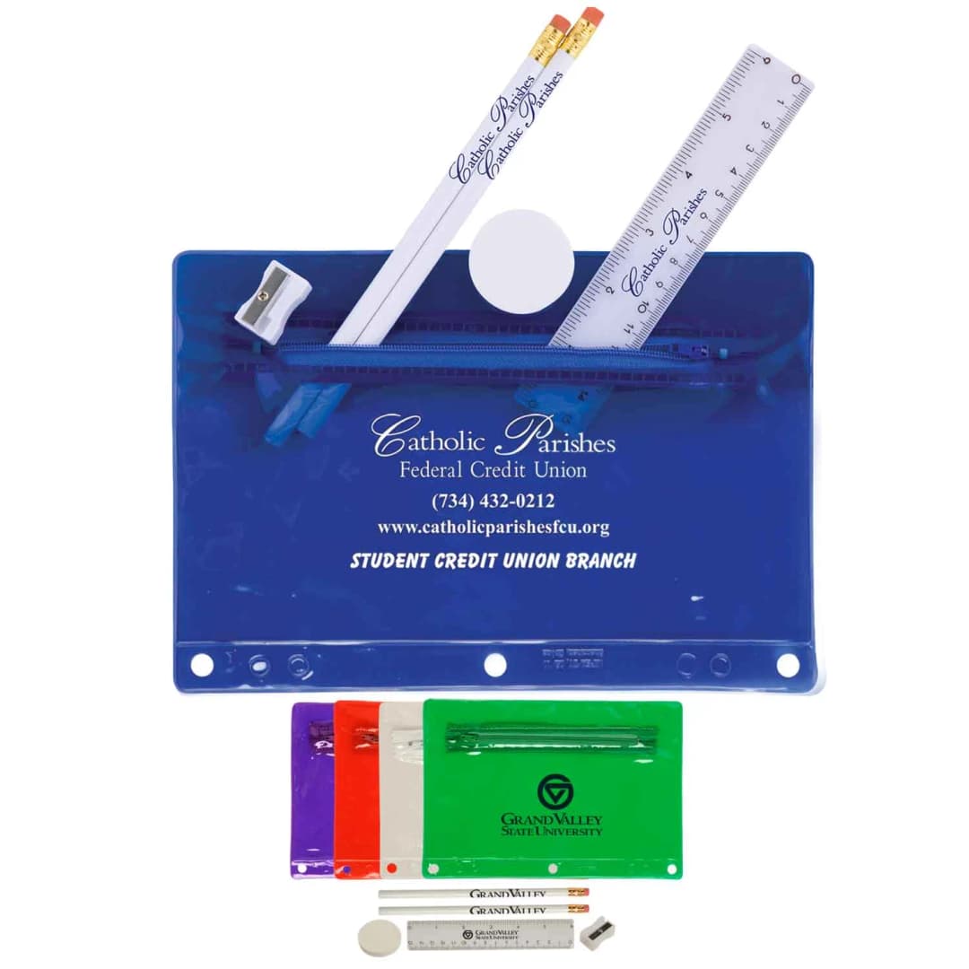 Translucent Deluxe School Kit-Imprinted Contents