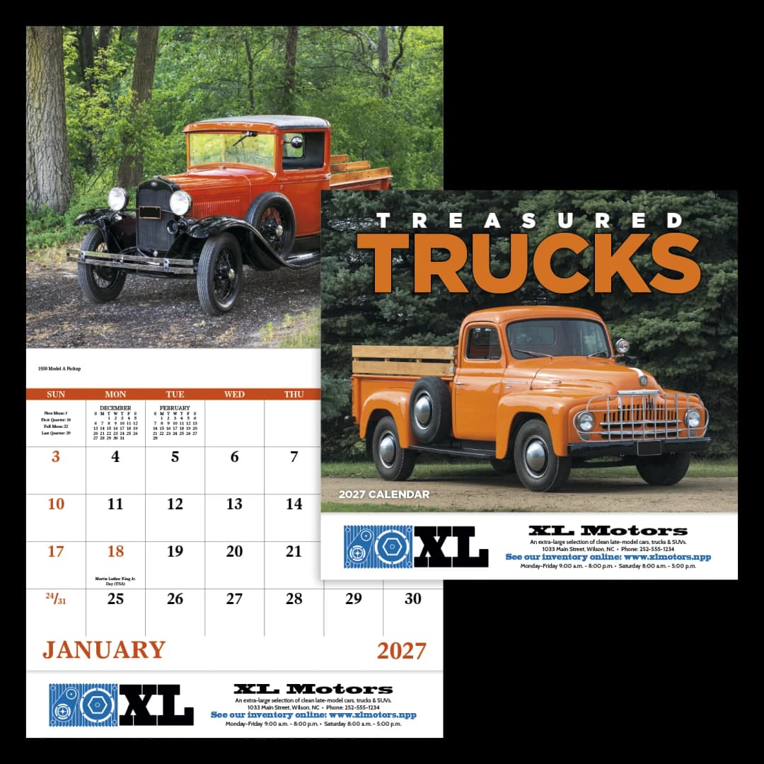 Treasured Trucks - Stapled Calendar