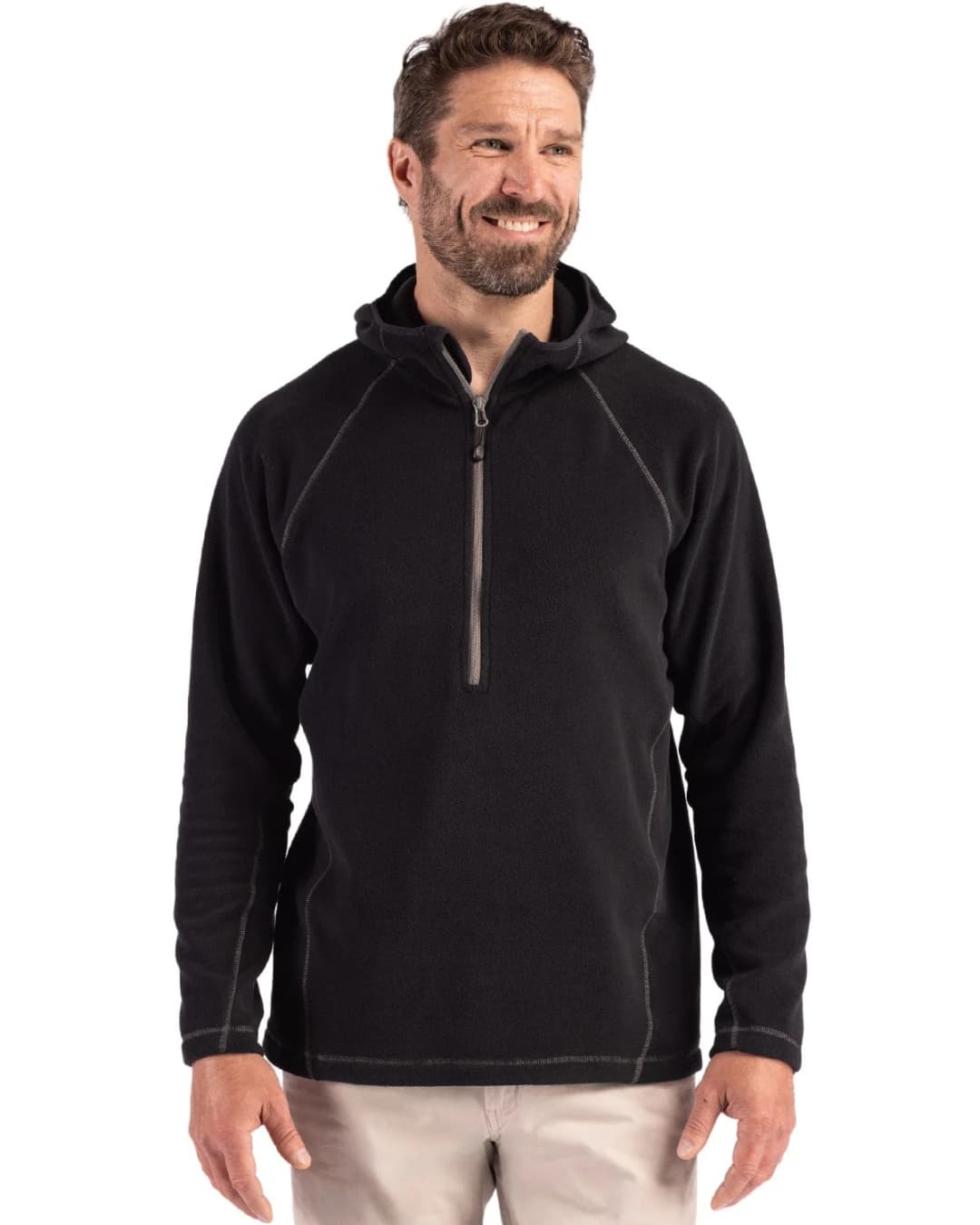 Clique Powder Recycled Fleece Mens Half Zip Sweatshirt