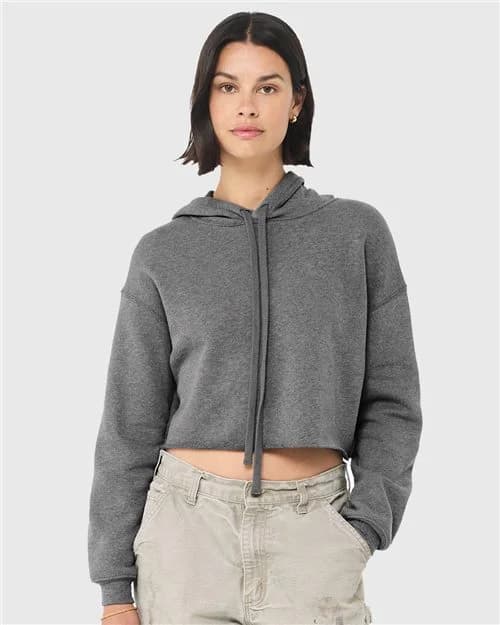 BELLA + CANVAS Women's Crop Hoodie Sweatshirt