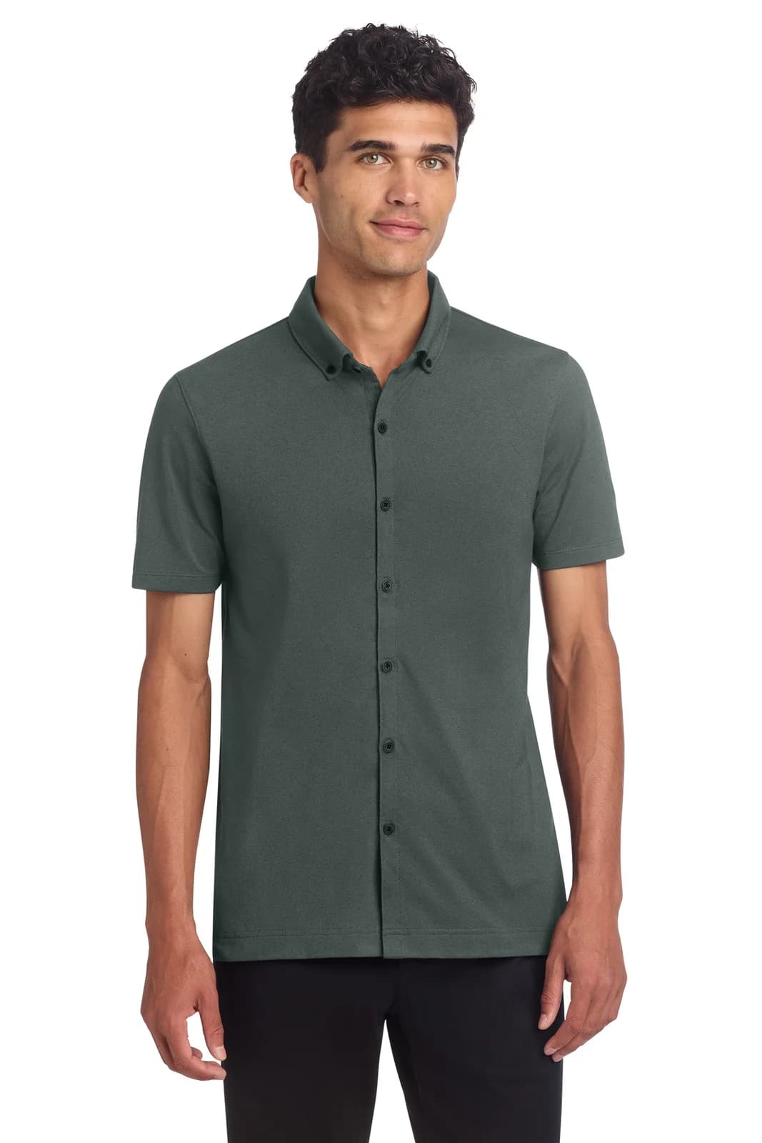 Mercer+Mettle® Stretch Pique Full-Button Polo