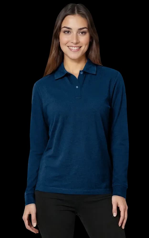 Blue Generation Ladies' Soft Touch L/S Pique Polo