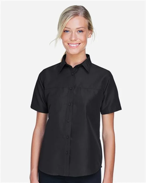 Harriton Women's Key West Short Sleeve Performance Staff Shirt
