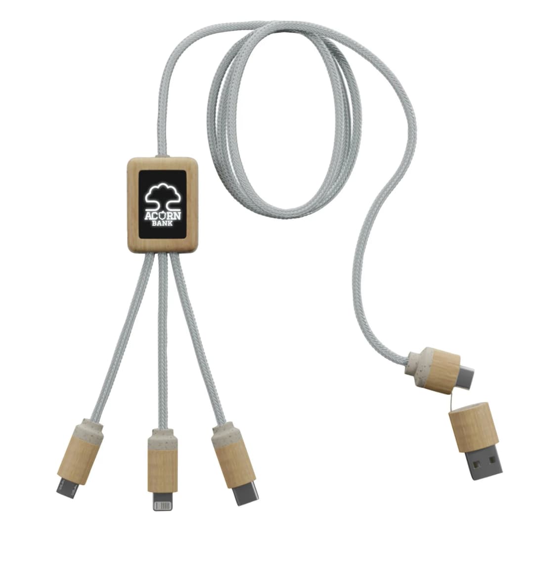 5-in-1 Bamboo Charging Cable 2A