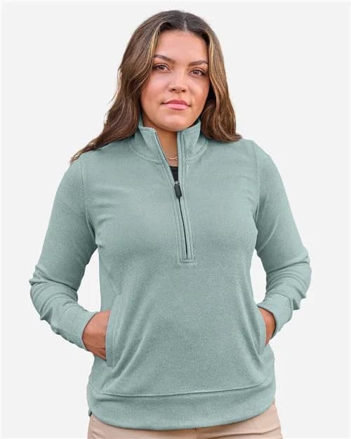 J. America Women's Element Fleece Quarter-Zip Sweatshirt