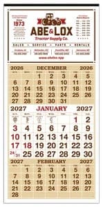 Skinner & Kennedy® 3-Month Display 12-Sheet Calendar