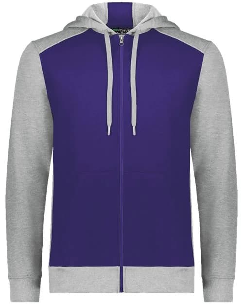 Augusta Sportswear Unisex Eco Revive™ Three-Season Triblend Fleece Full-Zip Hooded Sweatshirt