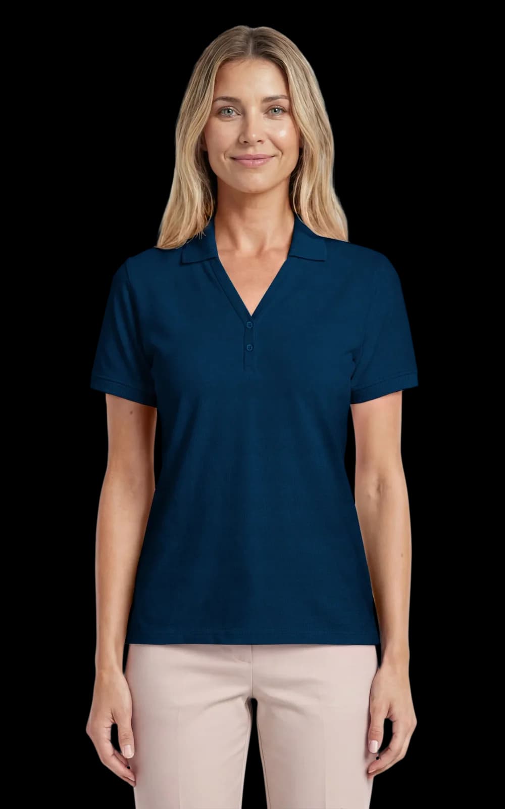 Blue Generation Ladies' Soft Touch Y-Placket Polo