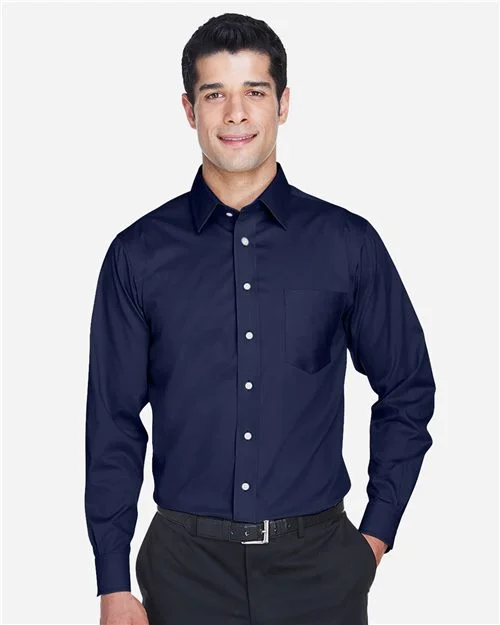 Devon & Jones Men's Tall Crown Collection® Solid Stretch Twill Woven Dress Shirt