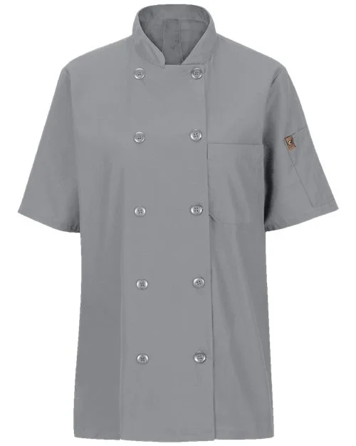 Chef Designs Women's Mimix™ Short Sleeve Chef Coat with OilBlok