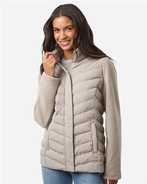 Weatherproof Women's Mixed Media Chevron Jacket