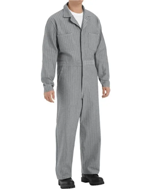Red Kap Men's Button-Front Cotton Coverall