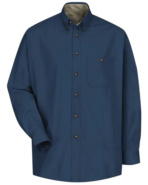 Red Kap Men's Cotton Contrast Dress Shirt