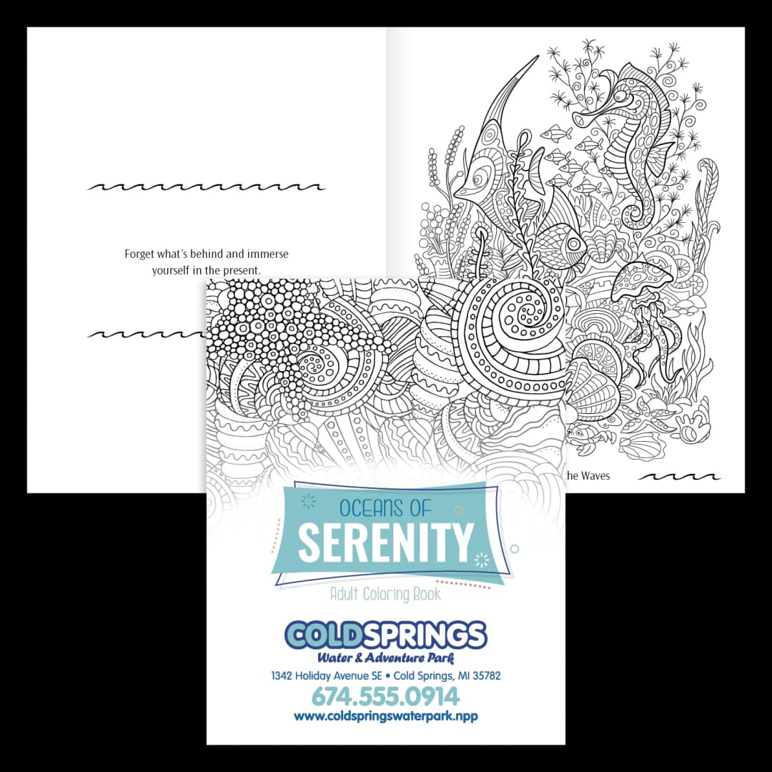 Oceans of Serenity Adult Coloring Book