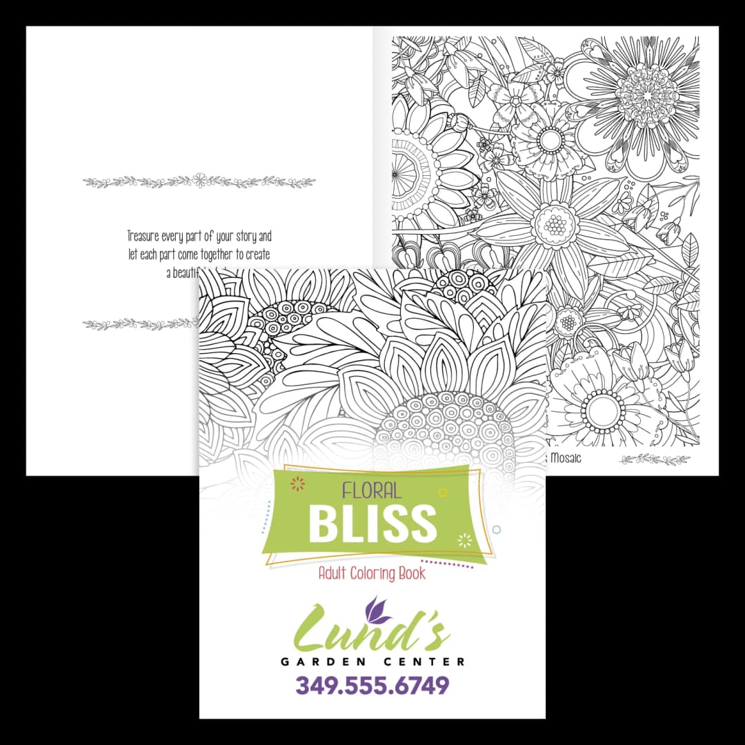Floral Bliss Adult Coloring Book