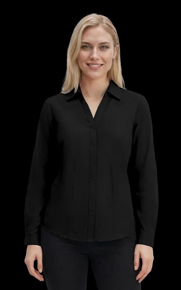 Blue Generation Ladies' L/S Crossweave Shirt