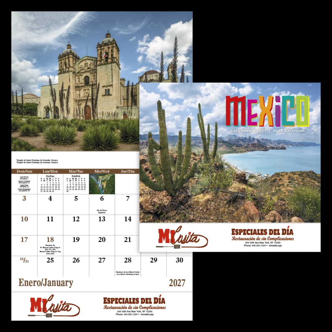 Mexico - Stapled Calendar