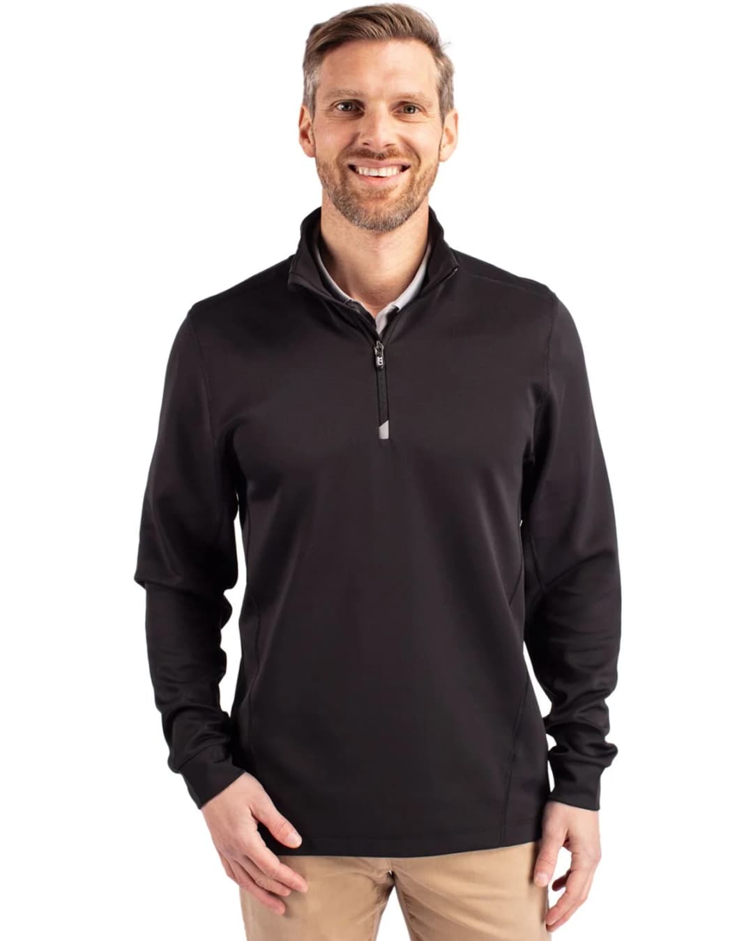 Cutter & Buck Traverse Stretch Quarter Zip Mens Big and Tall Pullover