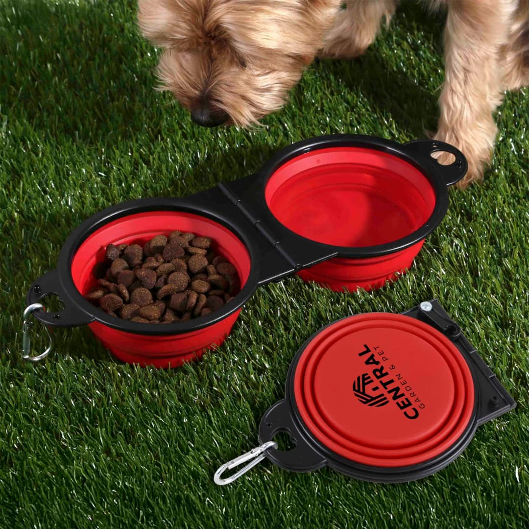 Dual Collapsible Pet Bowl