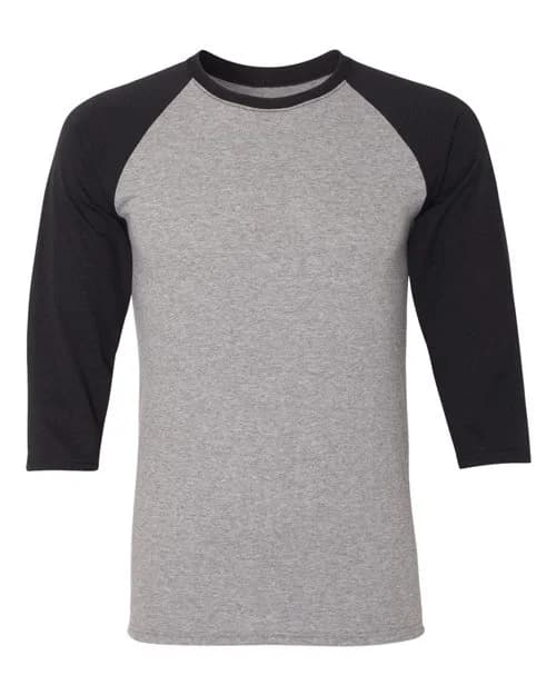 JERZEES Unisex Triblend Three-Quarter Raglan Baseball T-Shirt