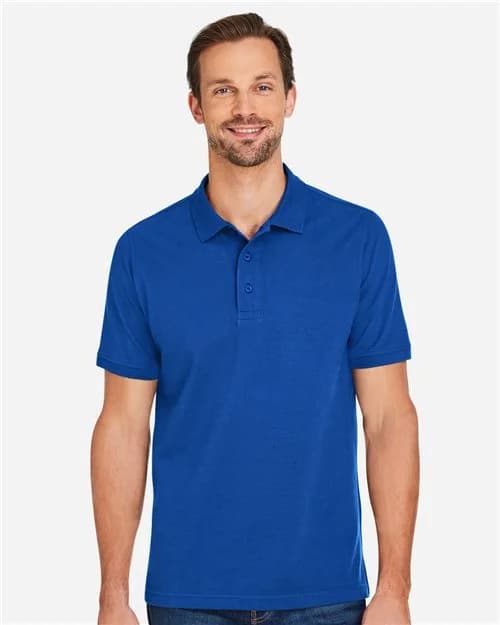 Harriton Men's Valiant Cotton Snag Protect Polo