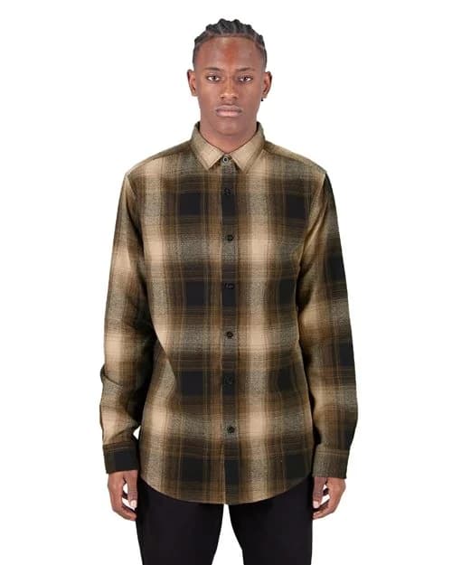 Shaka Wear Unisex Plaid Flannel Overshirt
