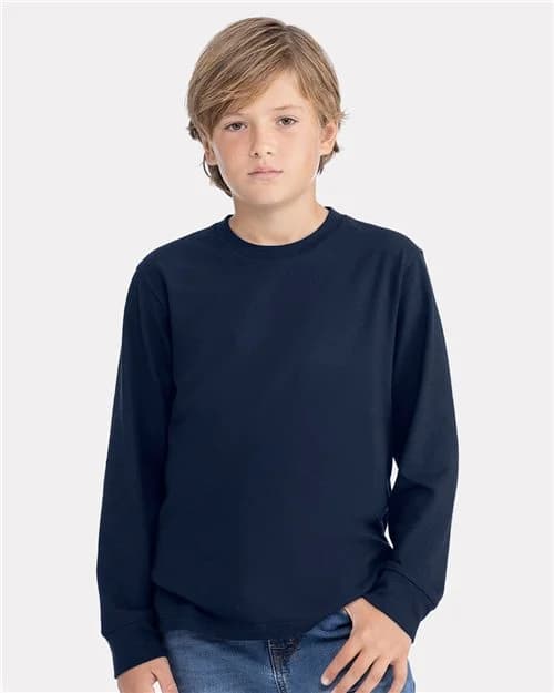 Next Level Youth Cotton Long Sleeve T-Shirt
