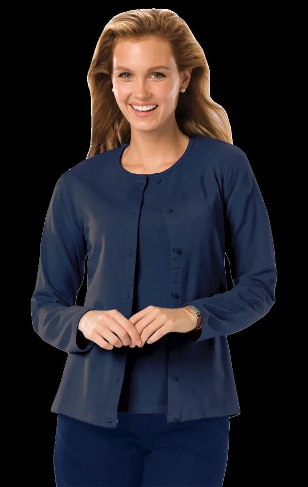 Blue Generation Ladies' L/S Button Front Cardigan