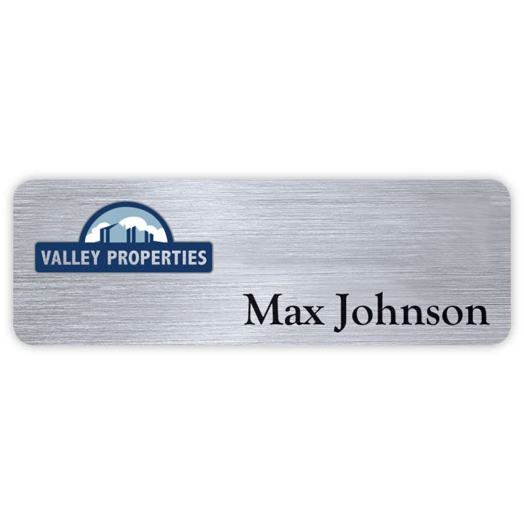 Hollywood Plastic Name Badge (Standard Size 1" x 3")