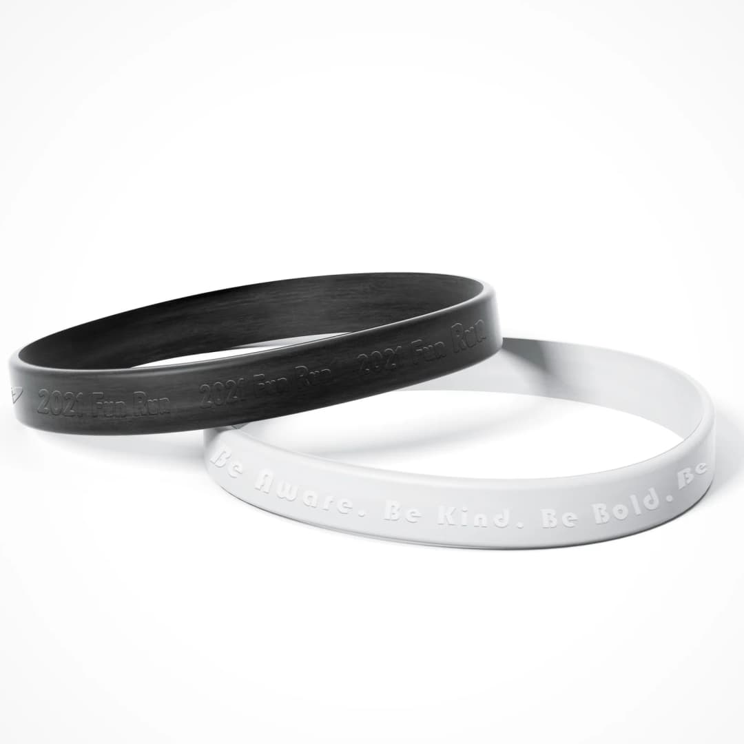 Debossed Silicone Bracelets: 5Mm