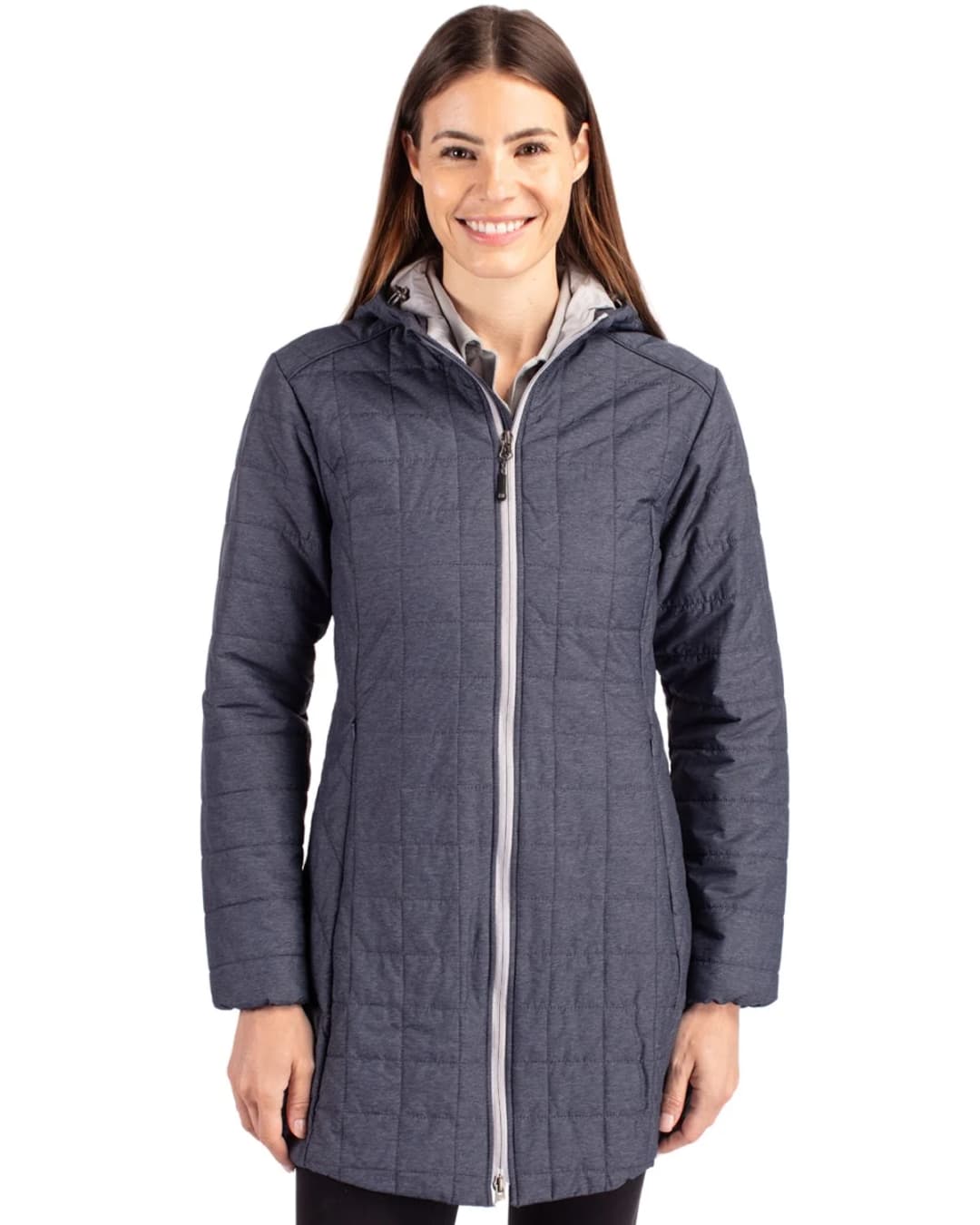 Cutter & Buck Rainier PrimaLoft® Womens Eco Insulated Hooded Long Coat