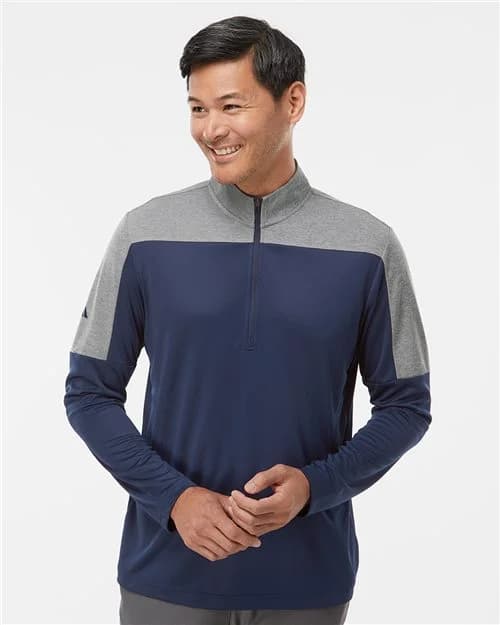 Adidas Men's Ultimate365 Lightweight Colorblocked Quarter-Zip Pullover