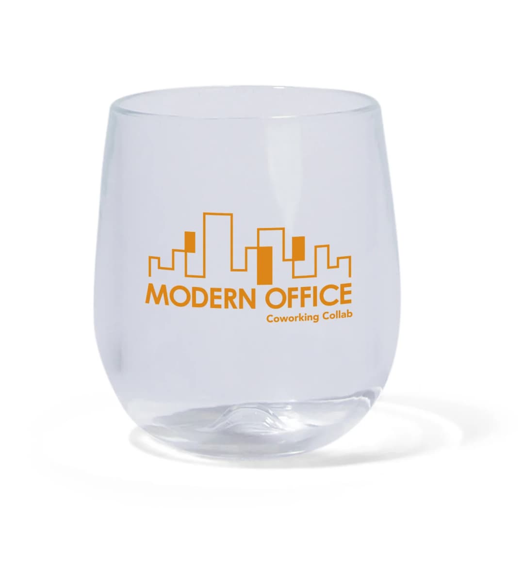 Clear Stemless Wine Glass - 12 oz.