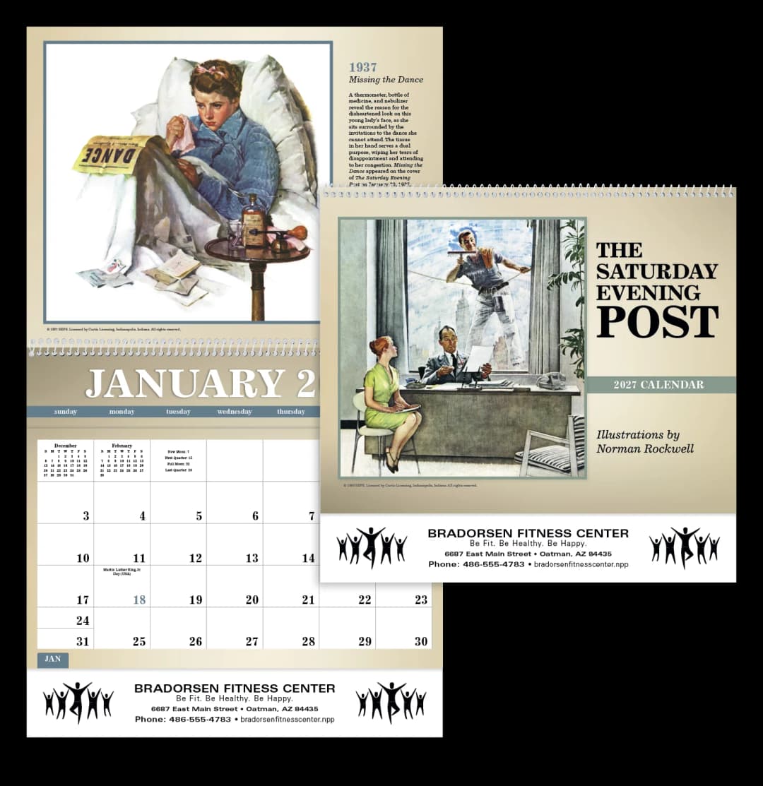 The Saturday Evening Post Deluxe Pocket Calendar