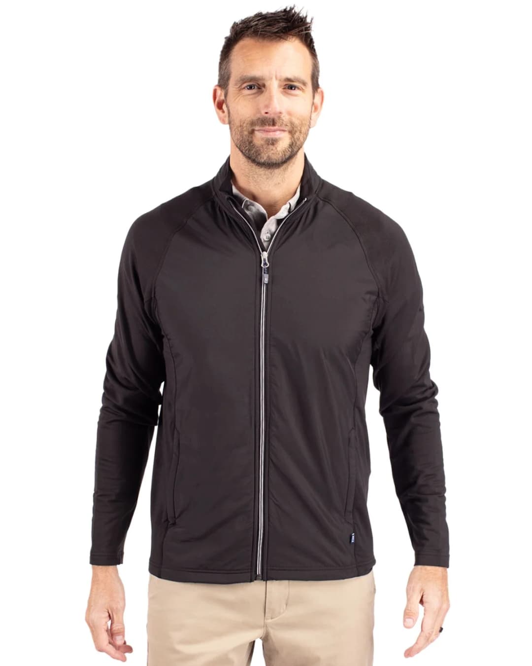 Cutter & Buck Adapt Eco Knit Hybrid Recycled Mens Big & Tall Full Zip Jacket