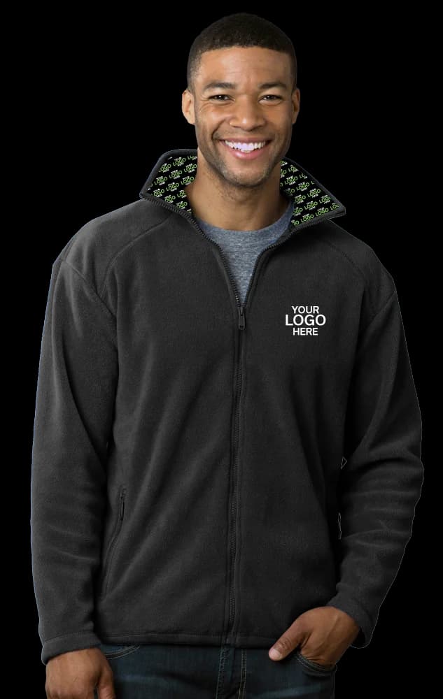 Blue Generation Your Logo Here Men's Micro Fleece Full Zip Jacket