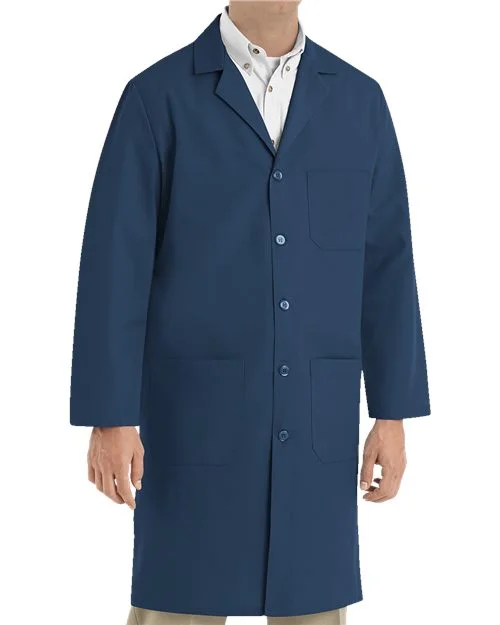 Red Kap Unisex Extended Sizes Button Front Lab Coat
