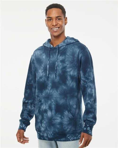 Independent Trading Co. Unisex Midweight Tie-Dyed Hooded Sweatshirt