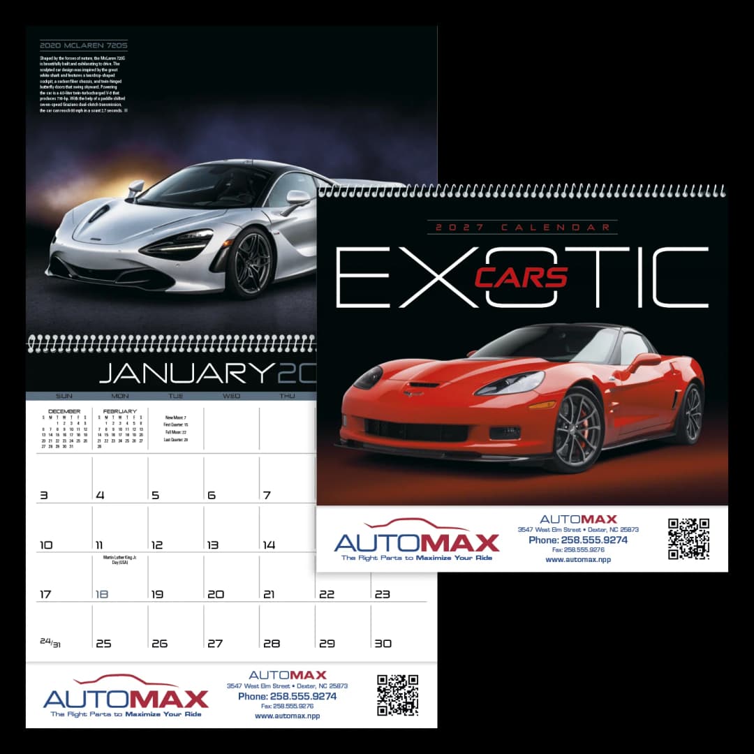 Exotic Cars Calendar