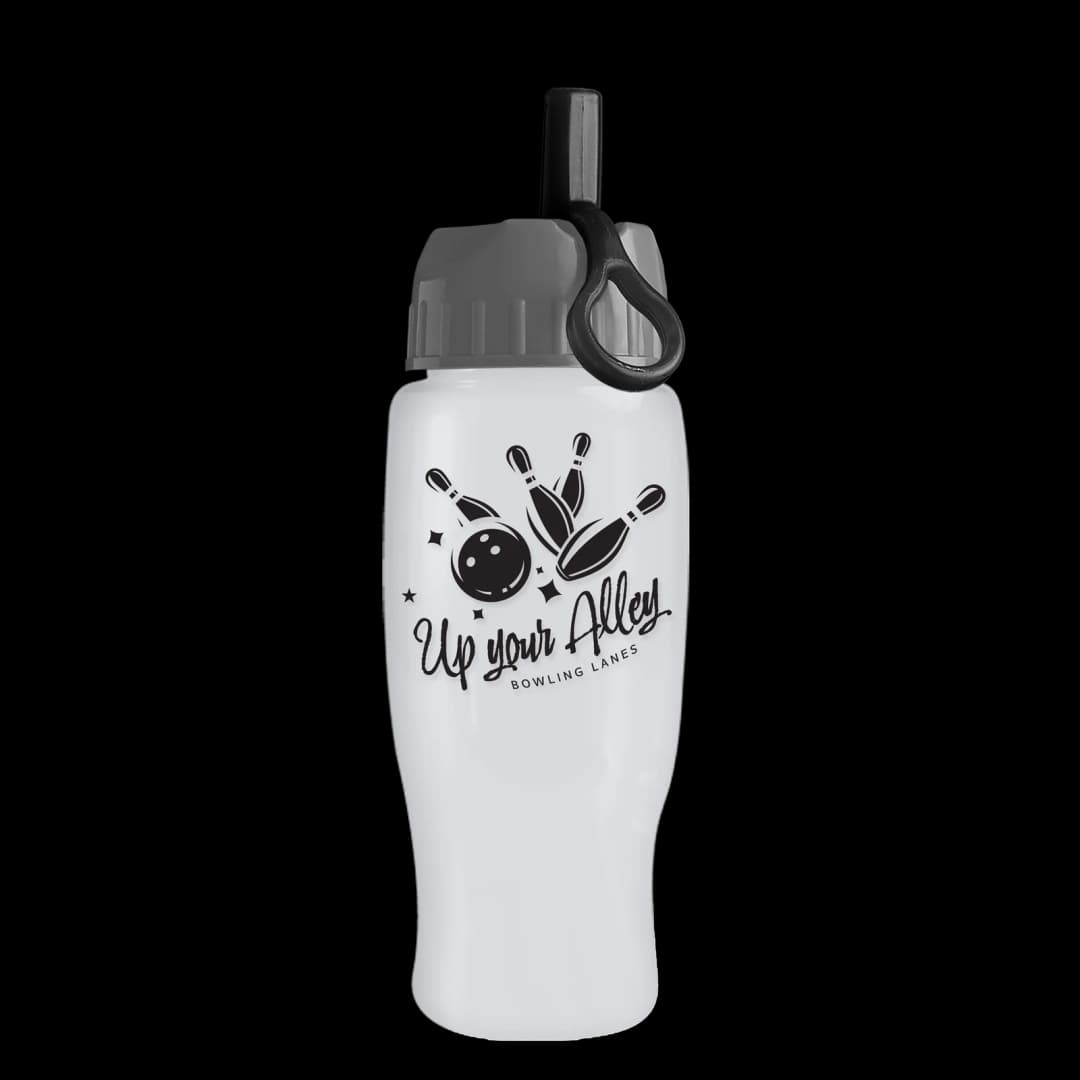 Poly+ Recycled Bottle with Ring-Straw Lid - 27 oz.