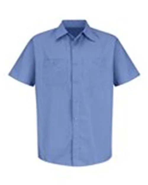 Red Kap Men's Industrial Stripe Short Sleeve Work Shirt