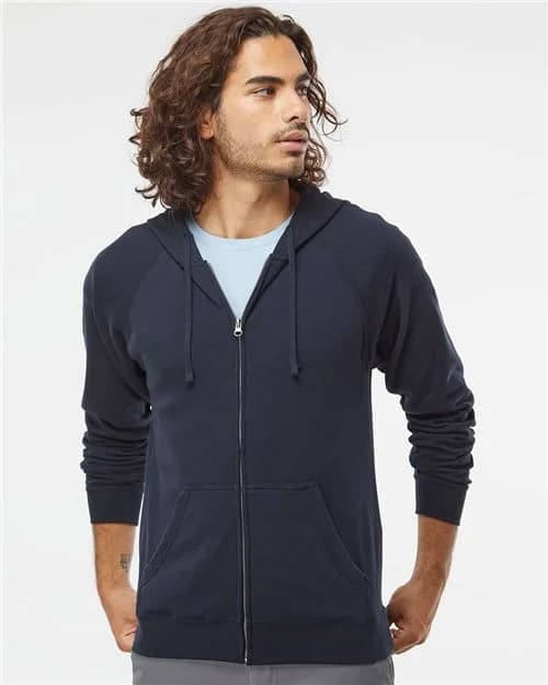 Independent Trading Co. Unisex Special Blend Raglan Full-Zip Hooded Sweatshirt