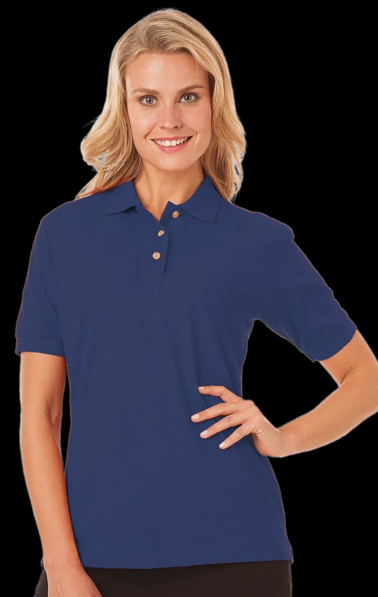 Blue Generation Ladies' Superblend Short-Sleeve Pique Polo