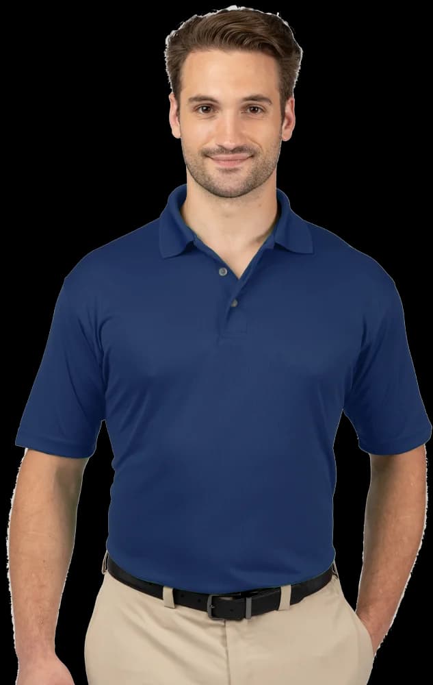 Blue Generation Men's Wicking Short-Sleeve Polo