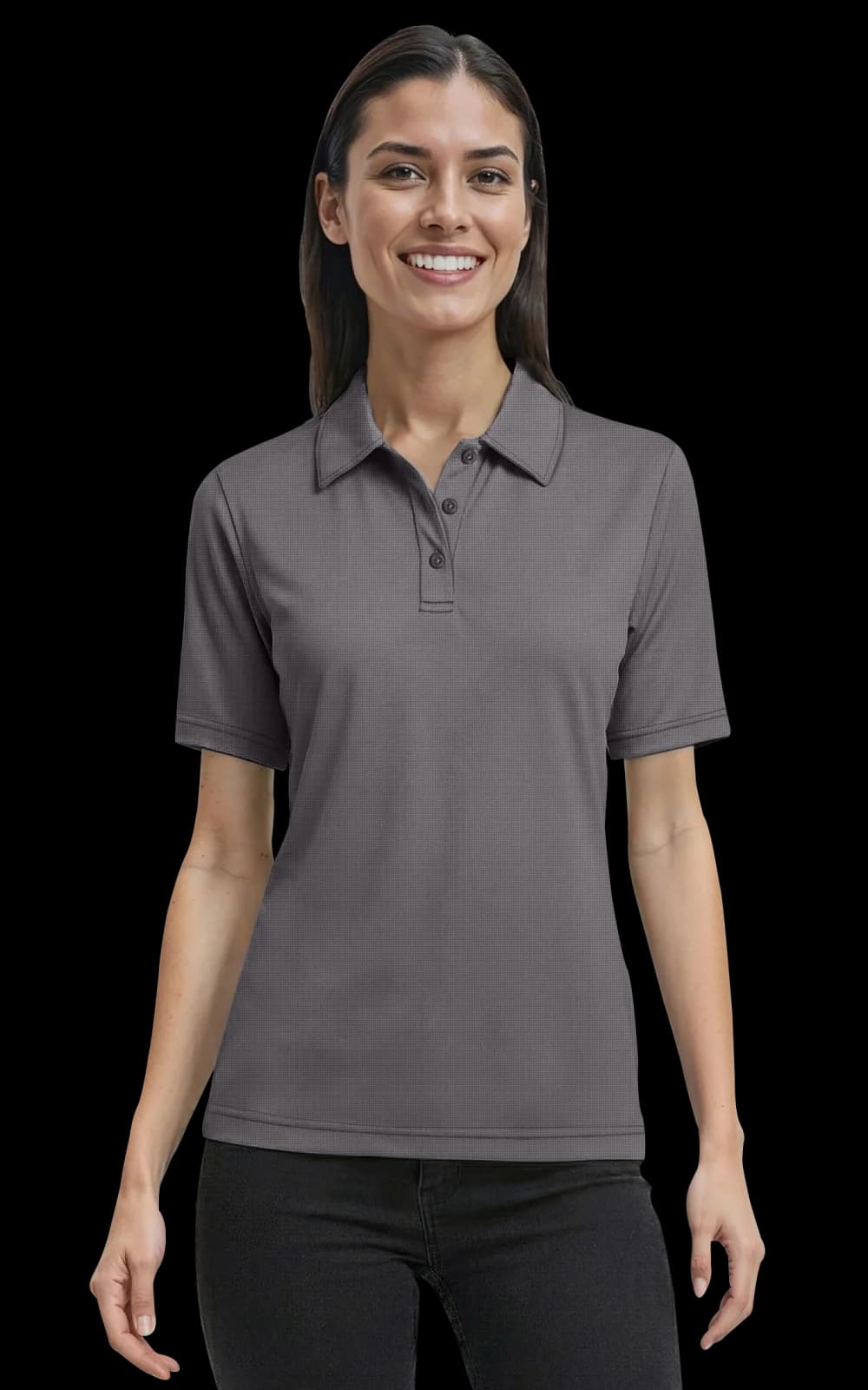 Blue Generation Ladies Short-Sleeve Nailhead Polo