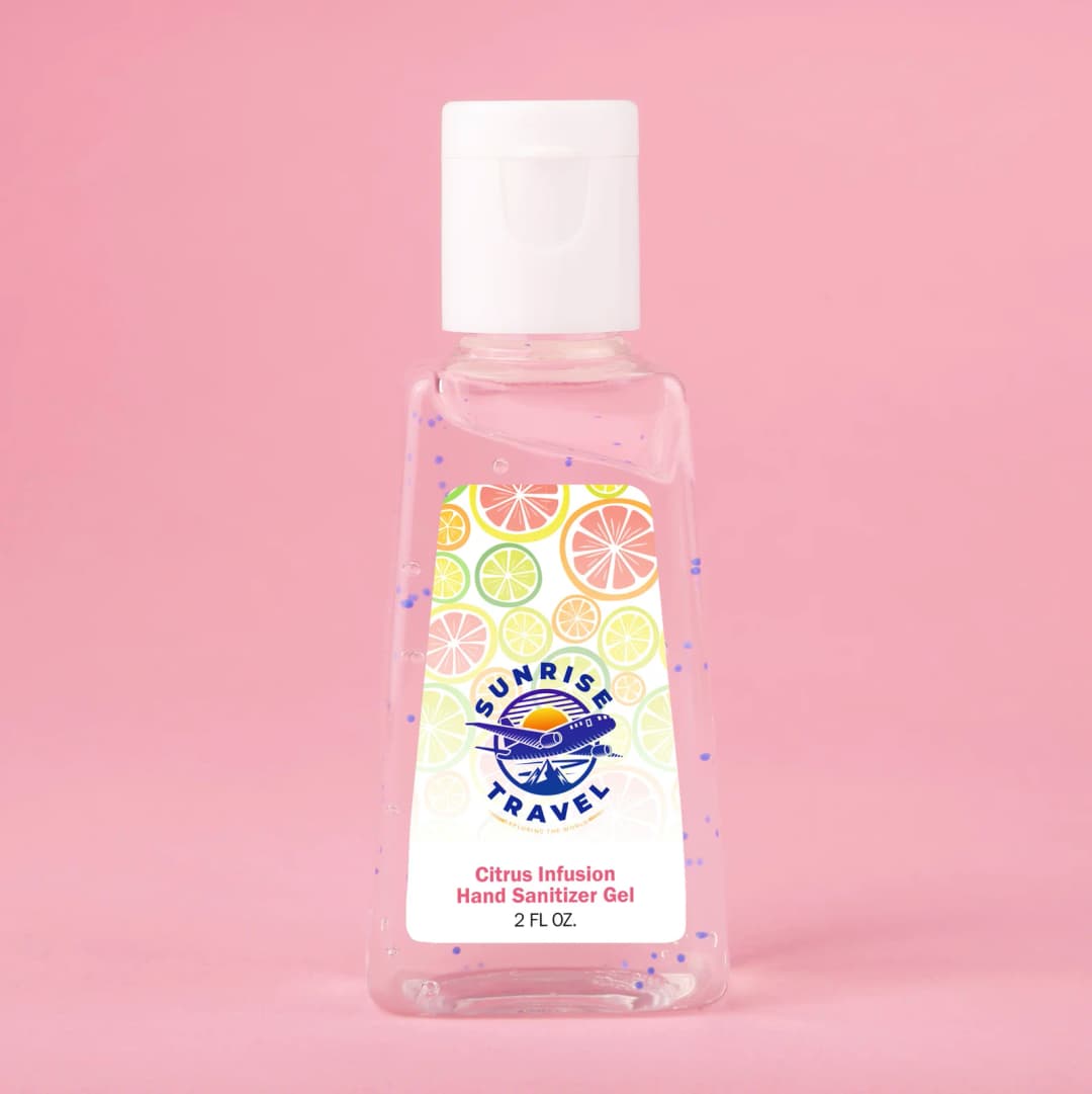 Hand Sanitizer Gel With Moisture Beads: 1 Oz Triangle Bottle